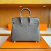 H Factory Bags Birkin Togo Leather medium grey Silver Hardware 25cm Full Handmade