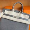 H Factory Bags Birkin Togo Leather medium grey Silver Hardware 25cm Full Handmade