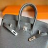 H Factory Bags Birkin Togo Leather medium grey Silver Hardware 25cm Full Handmade
