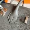 H Factory Bags Birkin Togo Leather medium grey Silver Hardware 25cm Full Handmade