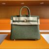 H Factory Bags Birkin Togo Leather Forest Green Gold Hardware 25cm Full Handmade