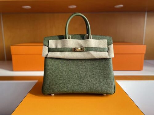 mmexport1750840759964-1024x790-1 H Factory Bags Birkin Togo Leather Forest Green Gold Hardware 25cm Full Handmade