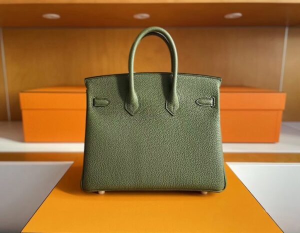 H Factory Bags Birkin Togo Leather Forest Green Gold Hardware 25cm Full Handmade