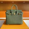 H Factory Bags Birkin Togo Leather Forest Green Gold Hardware 25cm Full Handmade