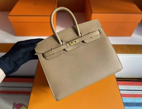 mmexport1750840804959-1024x789-1 H Factory Bags Birkin Epsom Leather outer seam OM Tea Khaki Gold Hardware 25cm Full Handmade