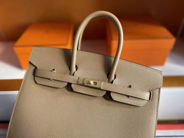 mmexport1750840806394-1024x768-1 H Factory Bags Birkin Epsom Leather outer seam OM Tea Khaki Gold Hardware 25cm Full Handmade