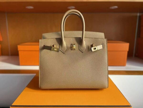 mmexport1750840810956-1024x778-1 H Factory Bags Birkin Epsom Leather outer seam OM Tea Khaki Gold Hardware 25cm Full Handmade