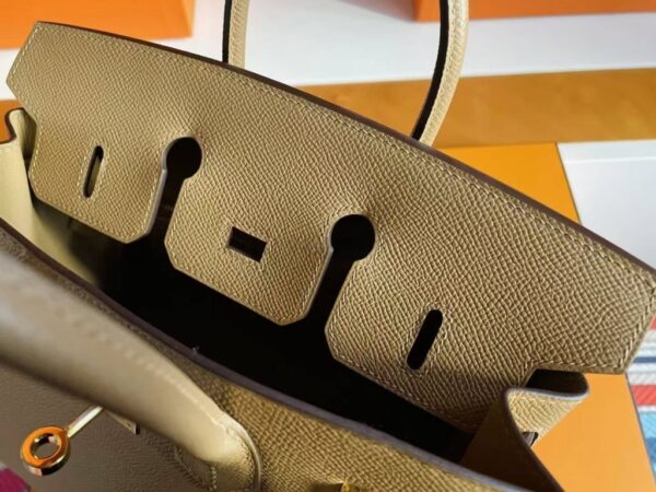 mmexport1750840812403-1024x768-1 H Factory Bags Birkin Epsom Leather outer seam OM Tea Khaki Gold Hardware 25cm Full Handmade