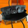 H Factory Bags Birkin Shiny Porosus Crocodile Black Silver Hardware 25cm Full Handmade