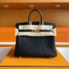 mmexport1750840866018-1024x819-1 H Factory Bags Birkin Ostrich Leather Black Gold Hardware 25cm Full Handmade