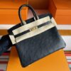 mmexport1750840869087-1024x806-1 H Factory Bags Birkin Ostrich Leather Black Gold Hardware 25cm Full Handmade
