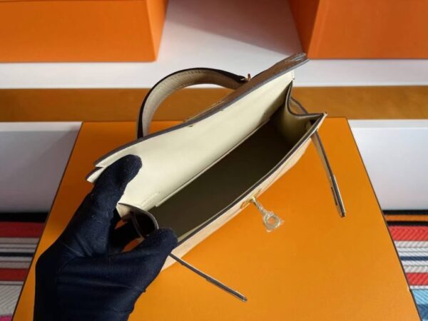 H Factory Bags Mini Kelly Ostrich Leather Tea Khaki Gold Hardware 19cm Full Handmade