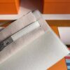 H Factory Bags Mini Kelly Pochette Swift Leather Ice White Silver Hardware 22cm Full Handmade