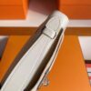 H Factory Bags Mini Kelly Pochette Swift Leather Ice White Silver Hardware 22cm Full Handmade