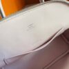 H Factory Bags Mini Bolide Chever Leather M7 Sweet Pink Silver Hardware 18cm Full Handmade