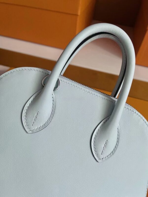 mmexport1750843562715-768x1024-1 H Factory Bags Mini Bolide Swift Leather Light Blue Silver Hardware 18cm Full Handmade