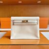 H Factory Bags Kelly Danse Swift Leather i2 Cream White Gold Hardware 22cm Full Handmade