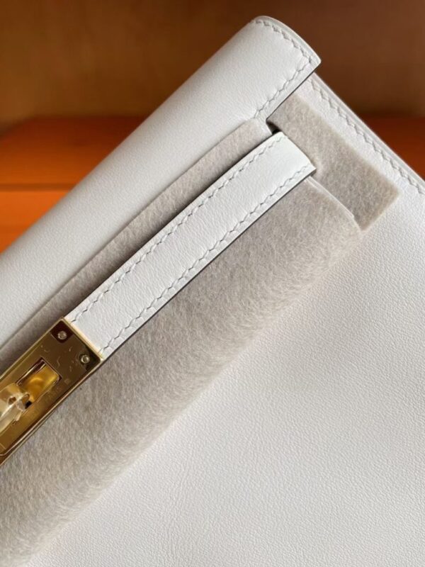 H Factory Bags Kelly Danse Swift Leather i2 Cream White Gold Hardware 22cm Full Handmade
