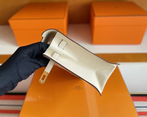 H Factory Bags Kelly Danse Swift Leather i2 Cream White Gold Hardware 22cm Full Handmade