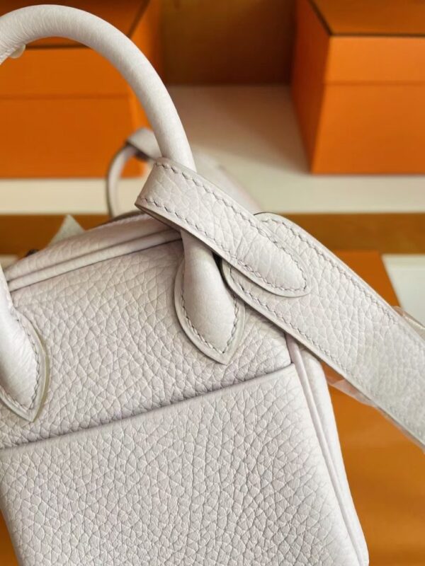 H Factory Bags Mini Lindy TC Leather 09 Light Purple Pink Silver Hardware 19cm Full Handmade