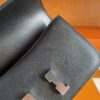 H Factory Bags Constance Epsom Leather Black Silver Hardware 23cm Full Handmade
