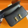 H Factory Bags Constance Epsom Leather Black Gold Hardware 23cm Full Handmade