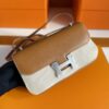 H Factory Bags Constance Epsom Leather Golden Brown Silver Hardware 23cm Full Handmade