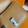 H Factory Bags Constance Epsom Leather Golden Brown Silver Hardware 23cm Full Handmade
