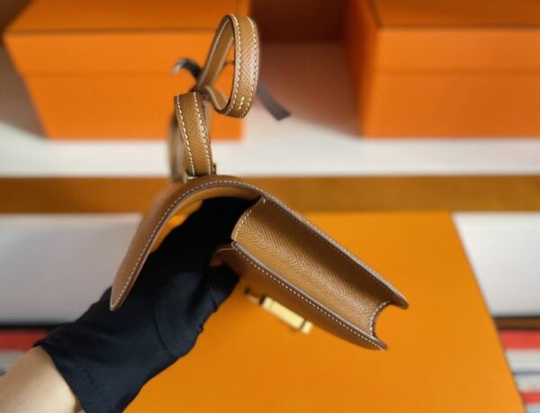 H Factory Bags Constance Epsom Leather Golden Brown Gold Hardware 23cm Full Handmade