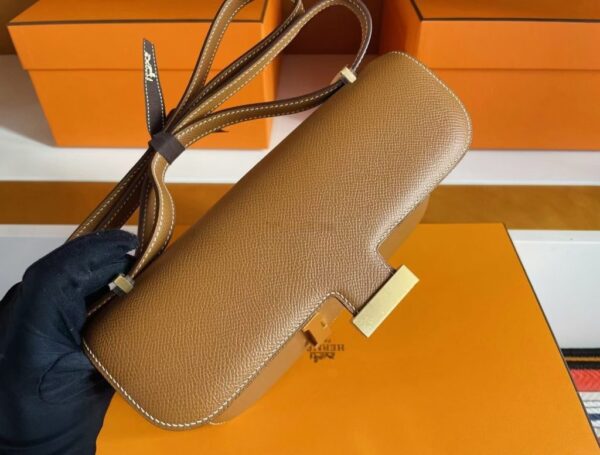 H Factory Bags Constance Epsom Leather Golden Brown Gold Hardware 23cm Full Handmade