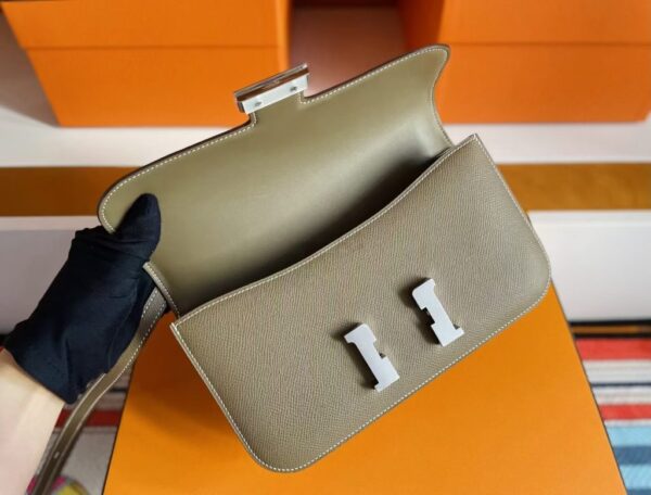 mmexport1750845167157-1024x778-1 H Factory Bags Constance Epsom Leather Etoupe Grey Silver Hardware 23cm Full Handmade