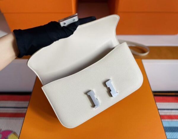 mmexport1750845197829-1024x802-1 H Factory Bags Constance Epsom Leather Cream White Silver Hardware 23cm Full Handmade
