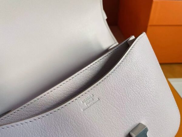 H Factory Bags Constance Epsom Leather Cream Pink Gold Hardware 18cm Full Handmade