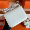 H Factory Bags Constance Epsom Leather Pure White Gold Hardware 18cm Full Handmade
