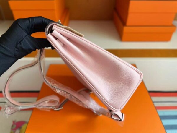 H Factory Bags Kelly Ado Togo Leather Light Purple Pink Silver Hardware 22cm Full Handmade Phw