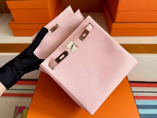 H Factory Bags Kelly Ado Togo Leather Light Purple Pink Silver Hardware 22cm Full Handmade Phw