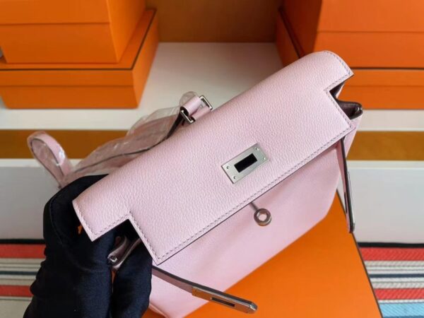 H Factory Bags Kelly Ado Togo Leather Light Purple Pink Silver Hardware 22cm Full Handmade Phw