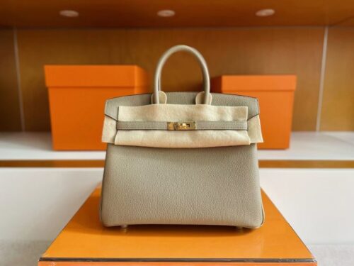 mmexport1754474430391-1024x768-1 H Factory Bags Birkin Togo Leather Turtledove Grey Gold Hardware 25cm Full Handmade