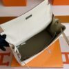 H Factory Bags Kelly Togo Leather Cream White Silver Hardware 32cm Full Handmade