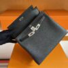 H Factory Bags Kelly Touch Togo & Lizard Leather CK89 Black Silver Hardware 25cm Full Handmade