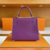 H Factory Bags Kelly Swift Leather Purple & Lemon Yellow Gold Hardware 25cm Full Handmade