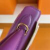 H Factory Bags Kelly Swift Leather Purple & Lemon Yellow Gold Hardware 25cm Full Handmade