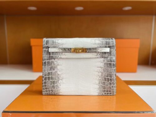 H Factory Bags Kelly Danse Matte Crocodile Himalaya Gold Hardware 22cm Full Handmade