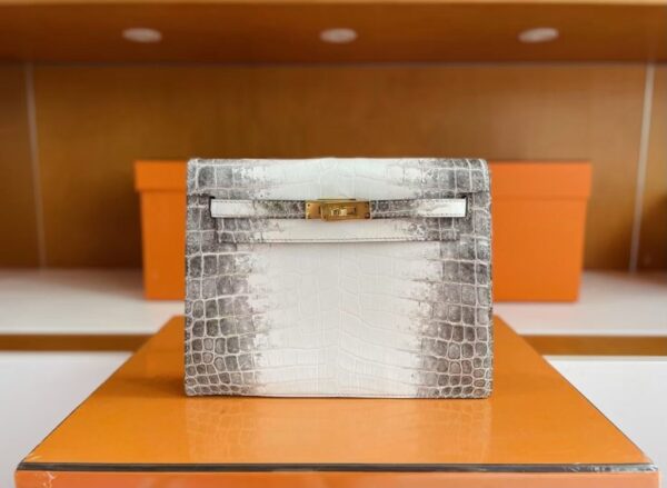 H Factory Bags Kelly Danse Matte Crocodile Himalaya Gold Hardware 22cm Full Handmade