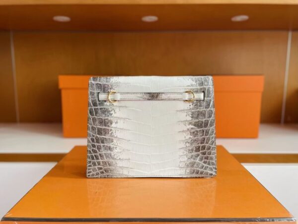 H Factory Bags Kelly Danse Matte Crocodile Himalaya Gold Hardware 22cm Full Handmade