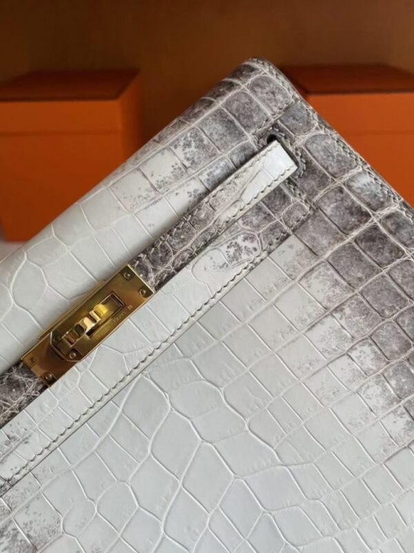 H Factory Bags Kelly Danse Matte Crocodile Himalaya Gold Hardware 22cm Full Handmade