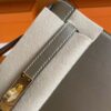H Factory Bags Mini Kelly Pochette Swift Leather CK18 Etoupe Grey Gold Hardware 22cm Full Handmade