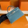 mmexport1754557481880-1024x779-1 H Factory Bags Mini Kelly Epsom Leather Denim Blue Silver Hardware 19cm Full Handmade