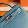 mmexport1754557483303-768x1024-1 H Factory Bags Mini Kelly Epsom Leather Denim Blue Silver Hardware 19cm Full Handmade