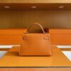 H Factory Bags Mini Kelly Epsom Leather Orange Gold Hardware 19cm Full Handmade